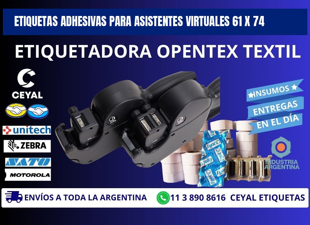 ETIQUETAS ADHESIVAS PARA ASISTENTES VIRTUALES 61 x 74