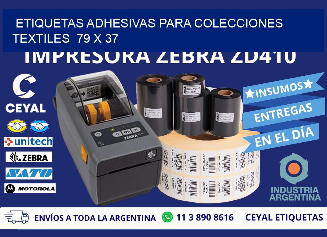 ETIQUETAS ADHESIVAS PARA COLECCIONES TEXTILES  79 x 37