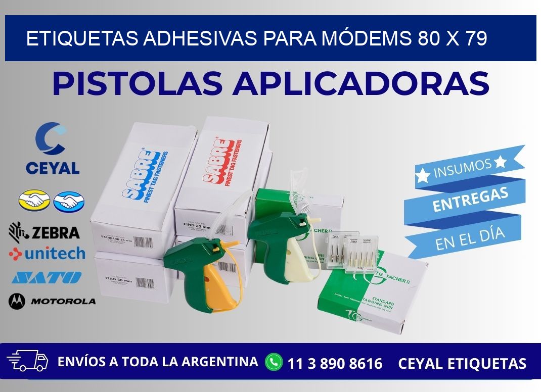 ETIQUETAS ADHESIVAS PARA MÓDEMS 80 x 79