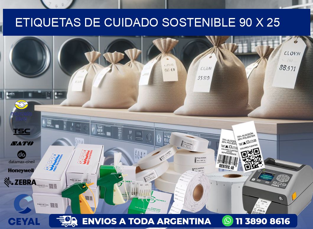 ETIQUETAS DE CUIDADO SOSTENIBLE 90 x 25