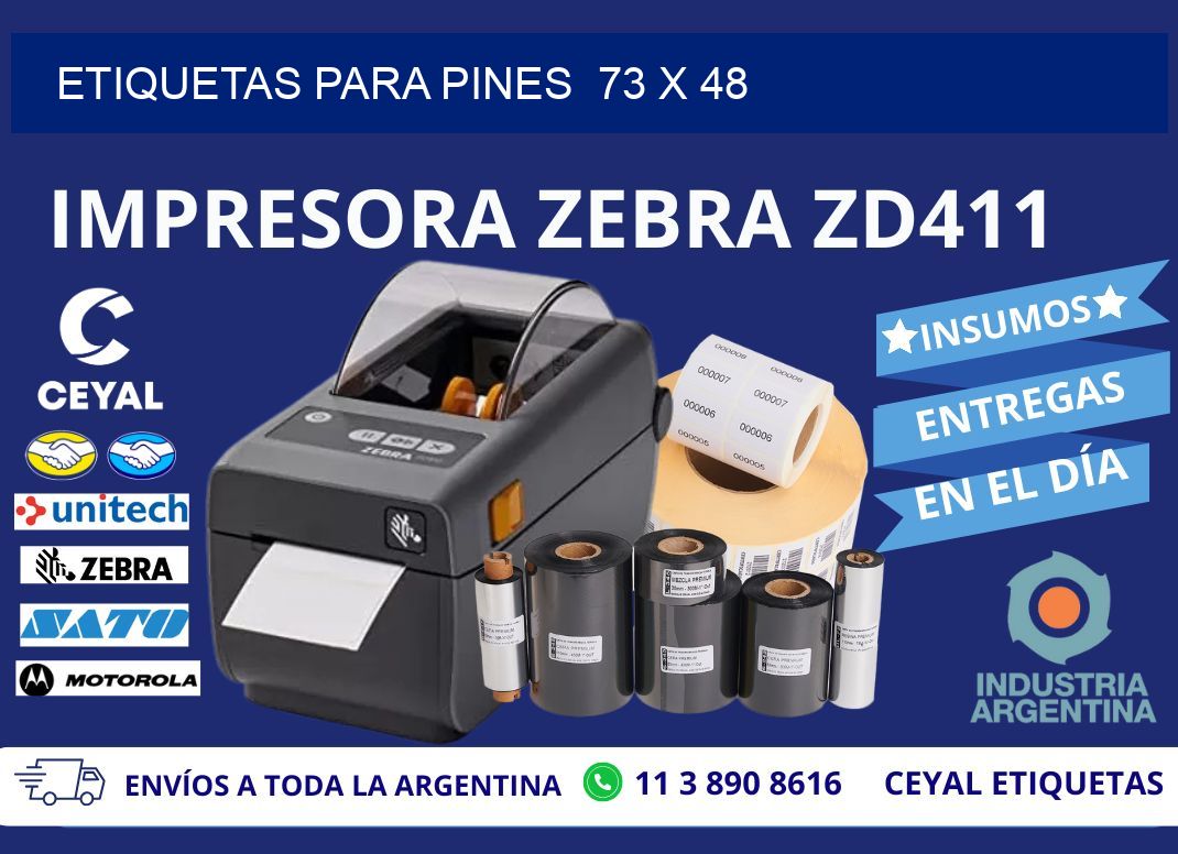 ETIQUETAS PARA PINES  73 x 48