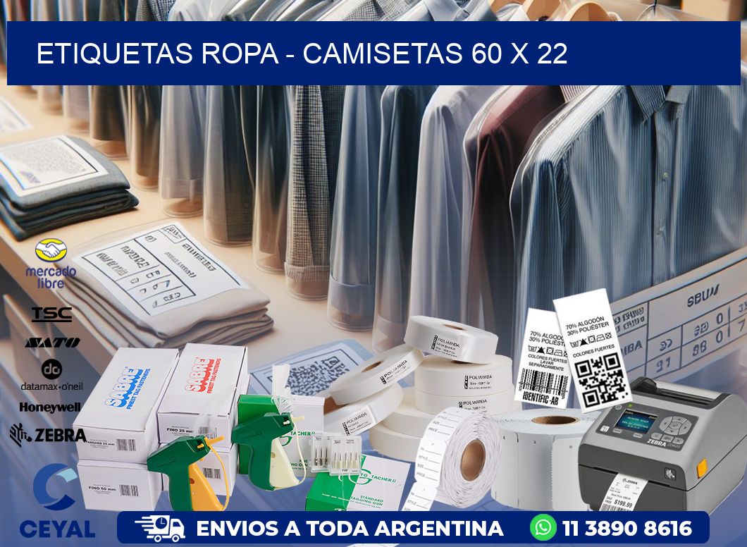 ETIQUETAS ROPA – CAMISETAS 60 x 22