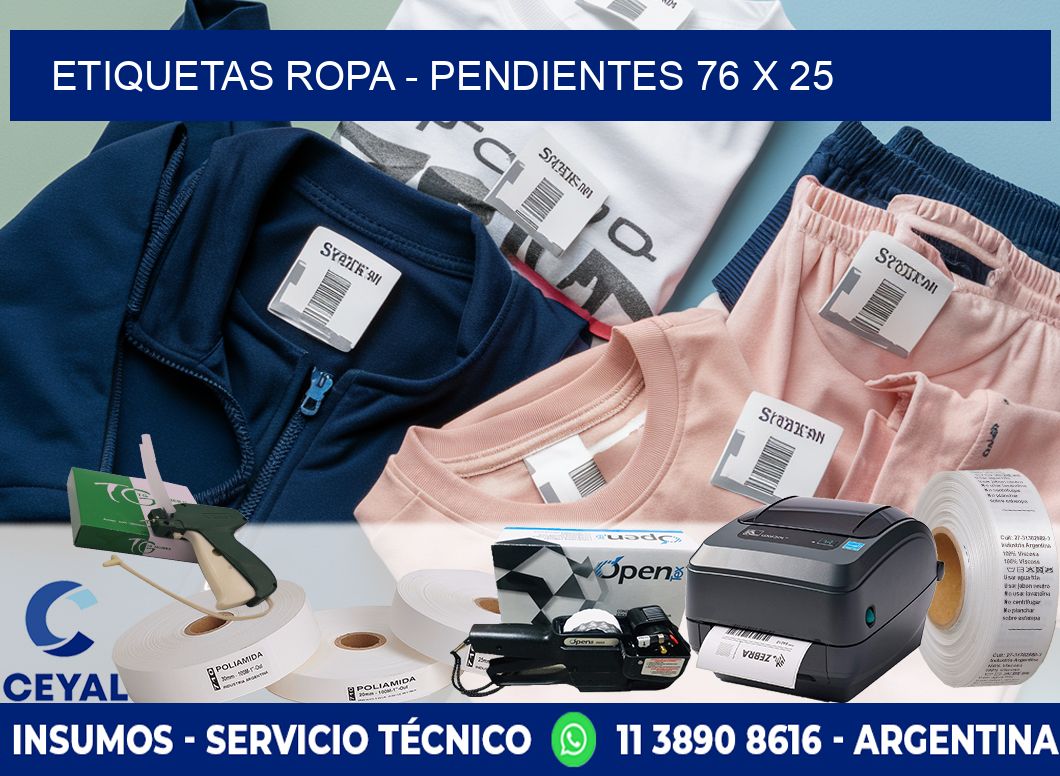 ETIQUETAS ROPA - PENDIENTES 76 x 25