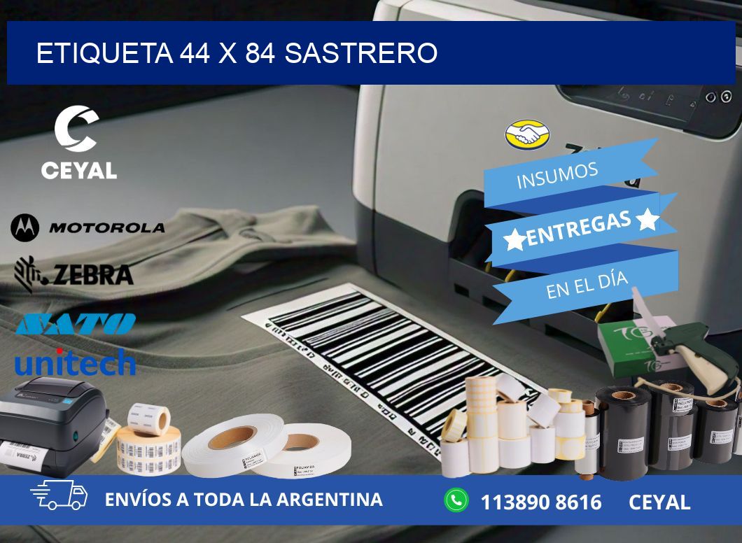 Etiqueta 44 x 84 sastrero