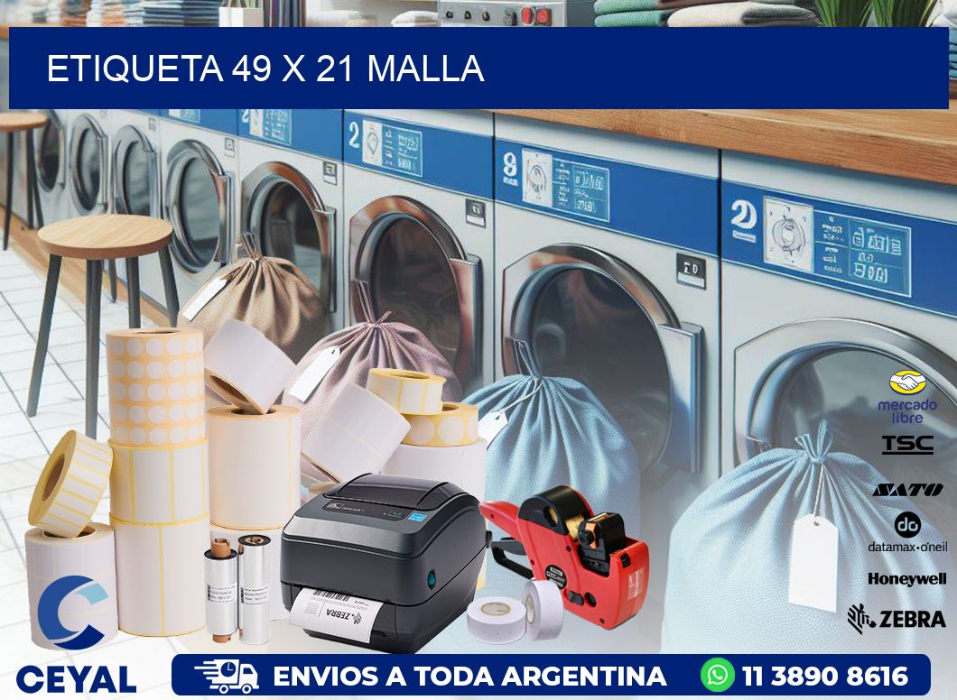 Etiqueta 49 x 21 malla