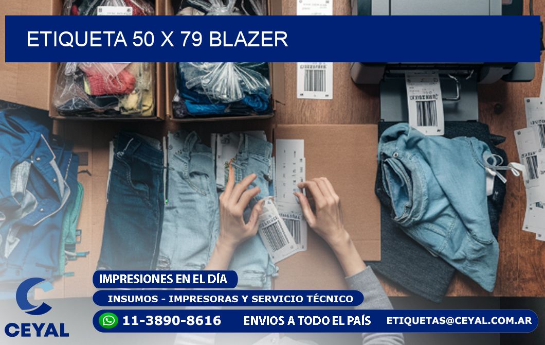 Etiqueta 50 x 79 blazer