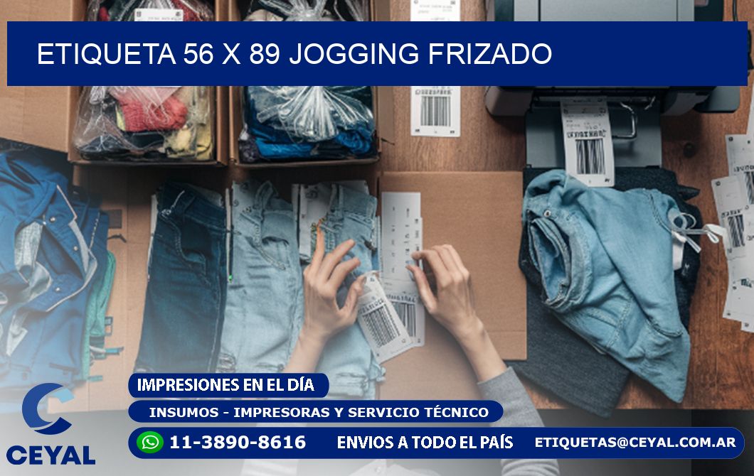 Etiqueta 56 x 89 jogging frizado