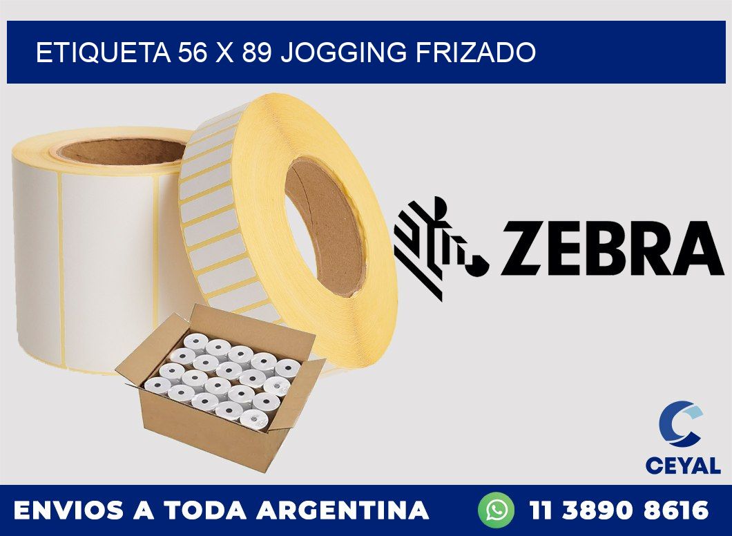 Etiqueta 56 x 89 jogging frizado