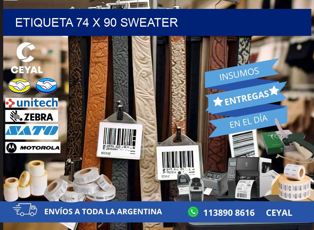 Etiqueta 74 x 90 sweater