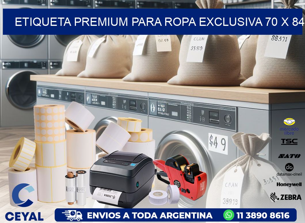 Etiqueta Premium para Ropa Exclusiva 70 x 84