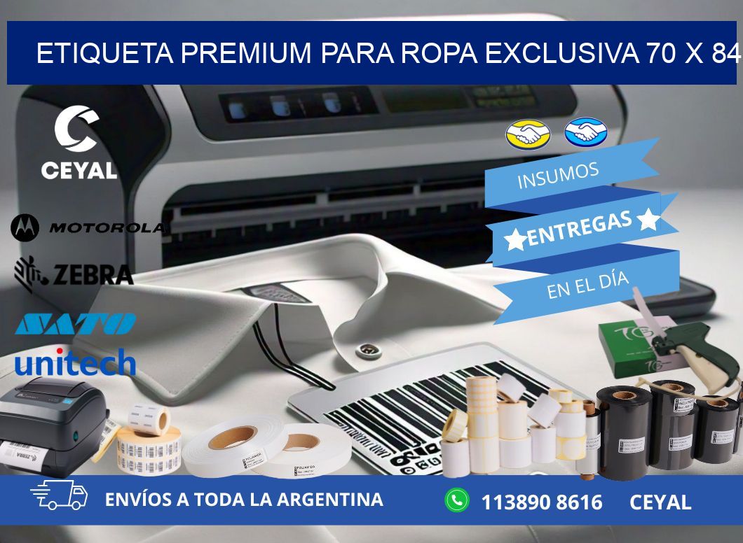 Etiqueta Premium para Ropa Exclusiva 70 x 84