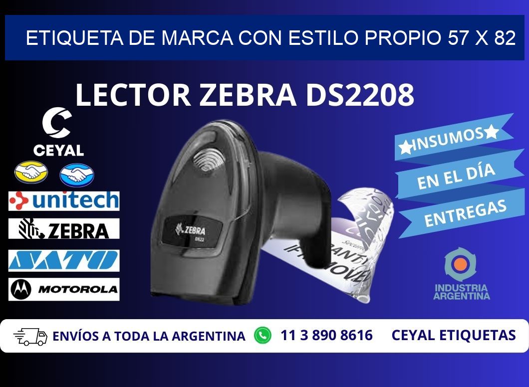 Etiqueta de Marca con Estilo Propio 57 x 82