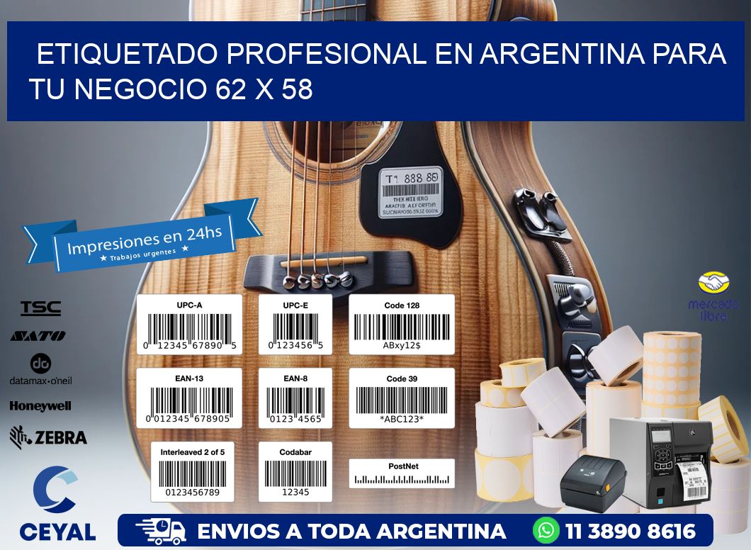 Etiquetado Profesional en Argentina para tu Negocio 62 x 58