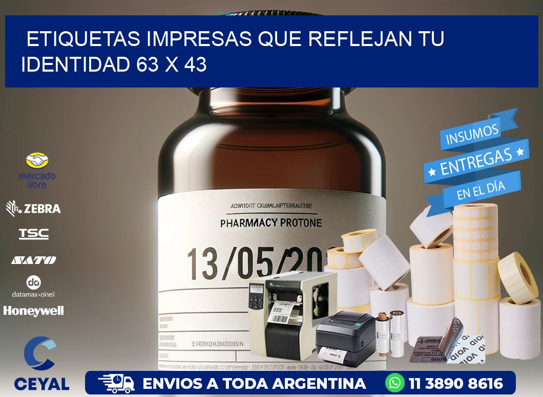 Etiquetas Impresas que Reflejan tu Identidad 63 x 43