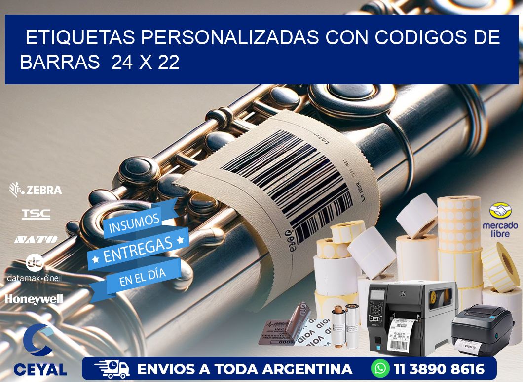 Etiquetas Personalizadas con Codigos de Barras  24 x 22