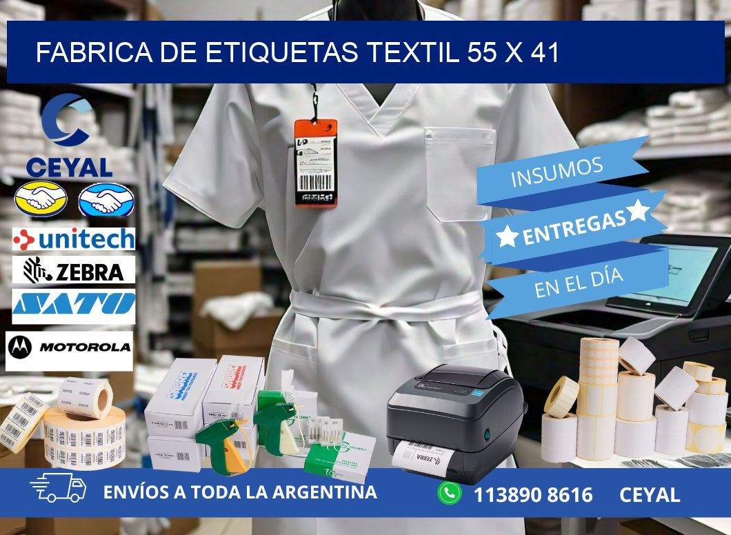 FABRICA DE ETIQUETAS TEXTIL 55 x 41