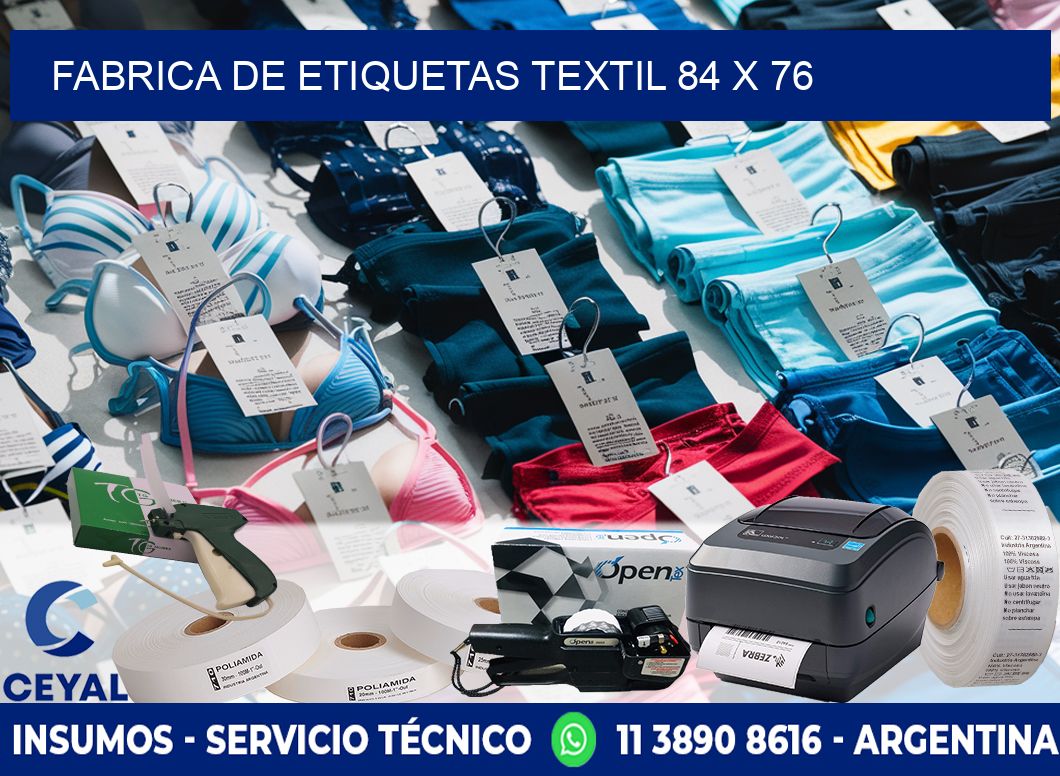 FABRICA DE ETIQUETAS TEXTIL 84 x 76