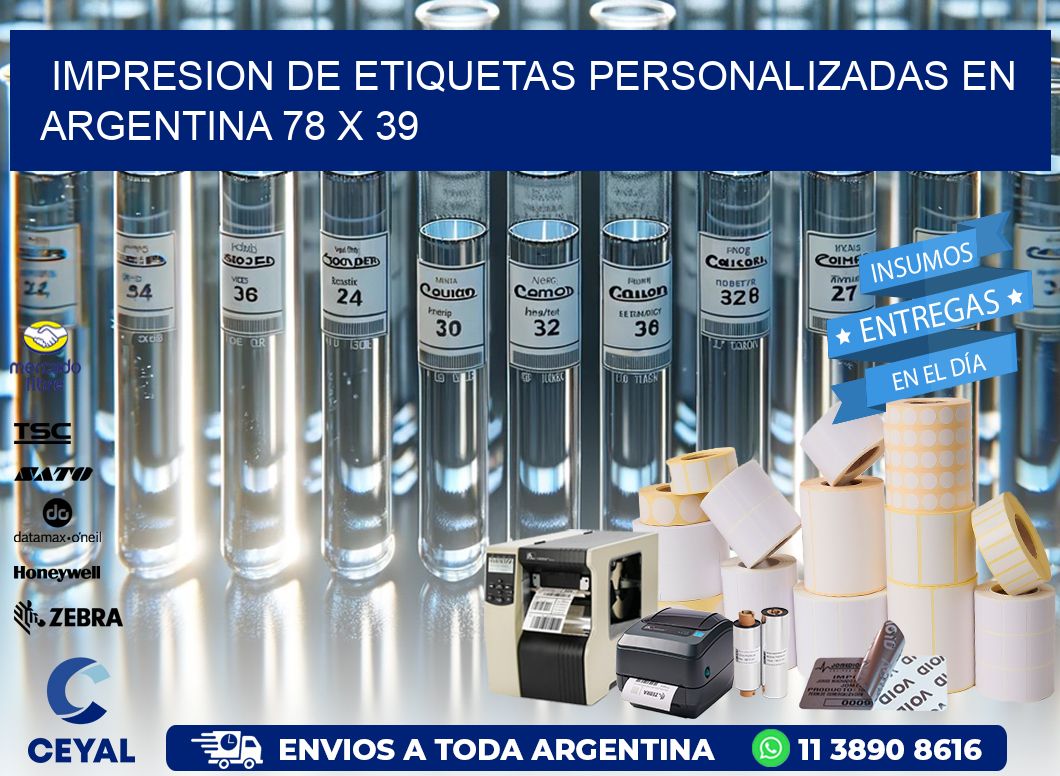 Impresion de Etiquetas Personalizadas en Argentina 78 x 39