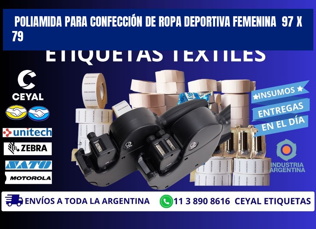 POLIAMIDA PARA CONFECCIÓN DE ROPA DEPORTIVA FEMENINA  97 x 79