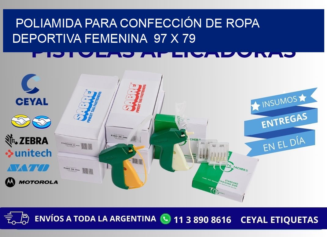 POLIAMIDA PARA CONFECCIÓN DE ROPA DEPORTIVA FEMENINA  97 x 79