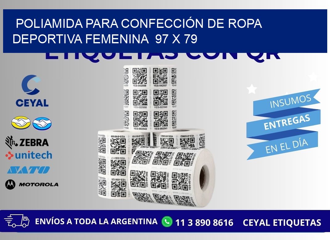 POLIAMIDA PARA CONFECCIÓN DE ROPA DEPORTIVA FEMENINA  97 x 79