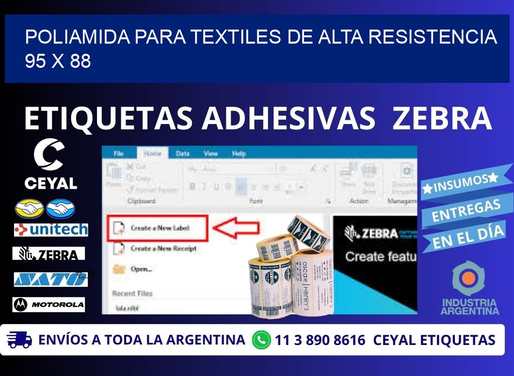 POLIAMIDA PARA TEXTILES DE ALTA RESISTENCIA  95 x 88