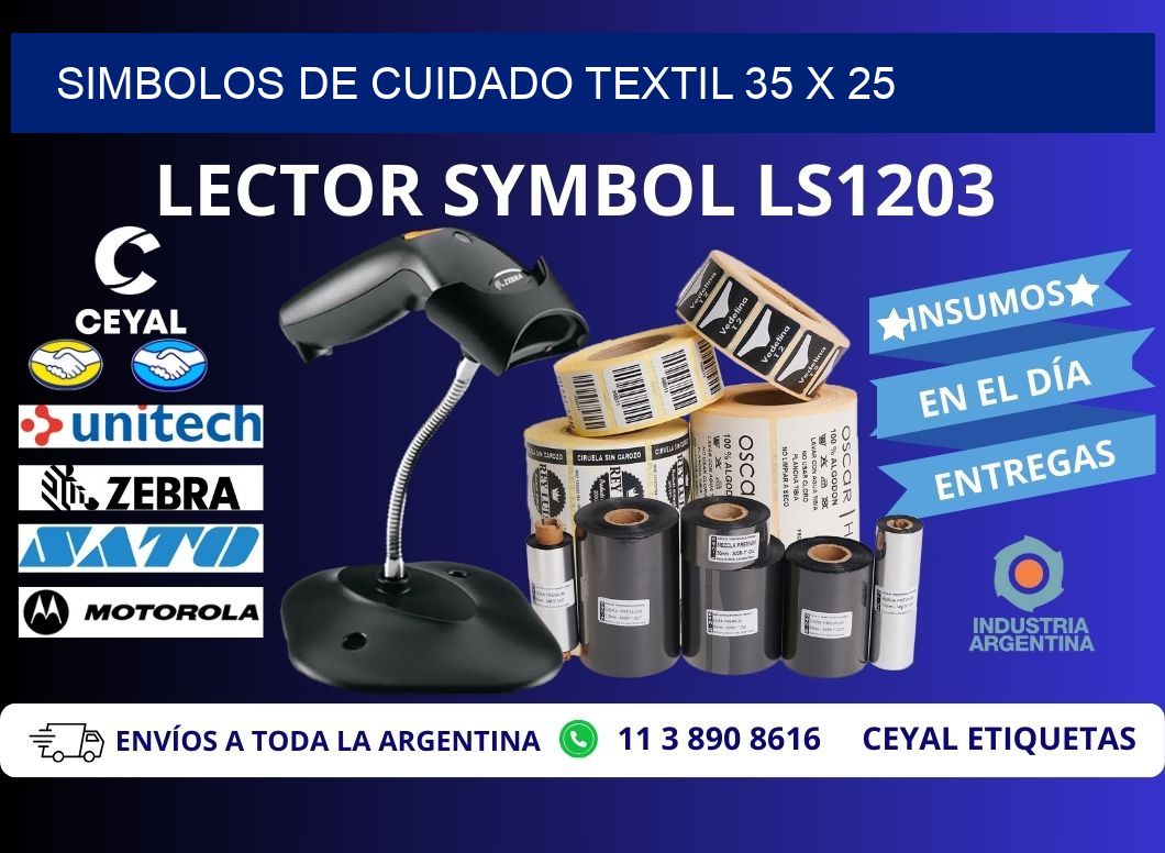 Simbolos de Cuidado Textil 35 x 25