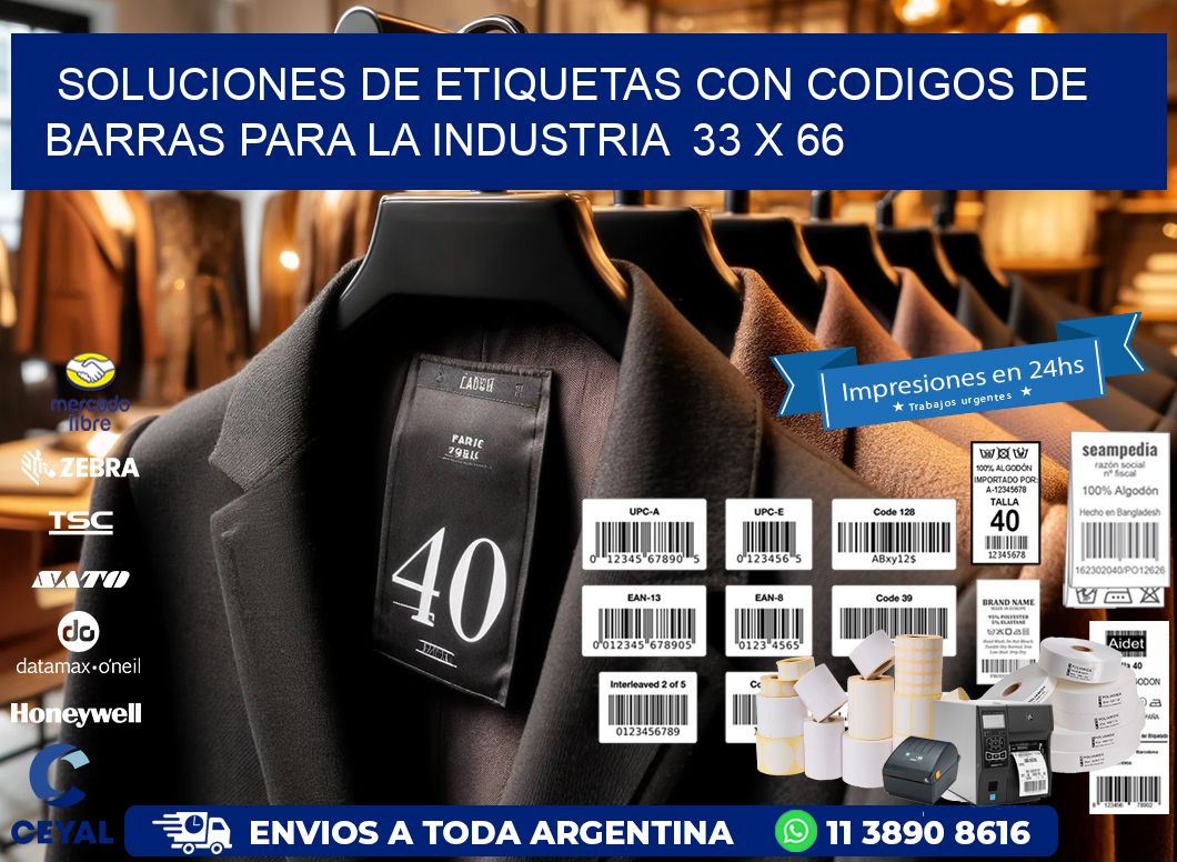 Soluciones de Etiquetas con Codigos de Barras para la Industria  33 x 66