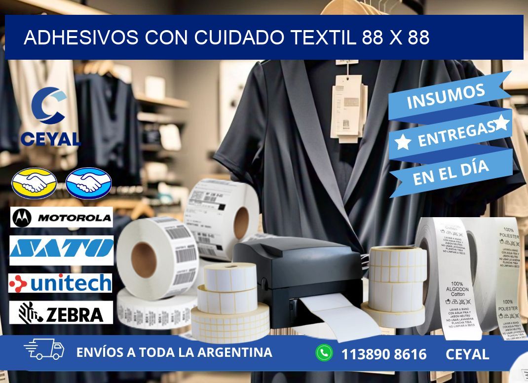 ADHESIVOS CON CUIDADO TEXTIL 88 x 88