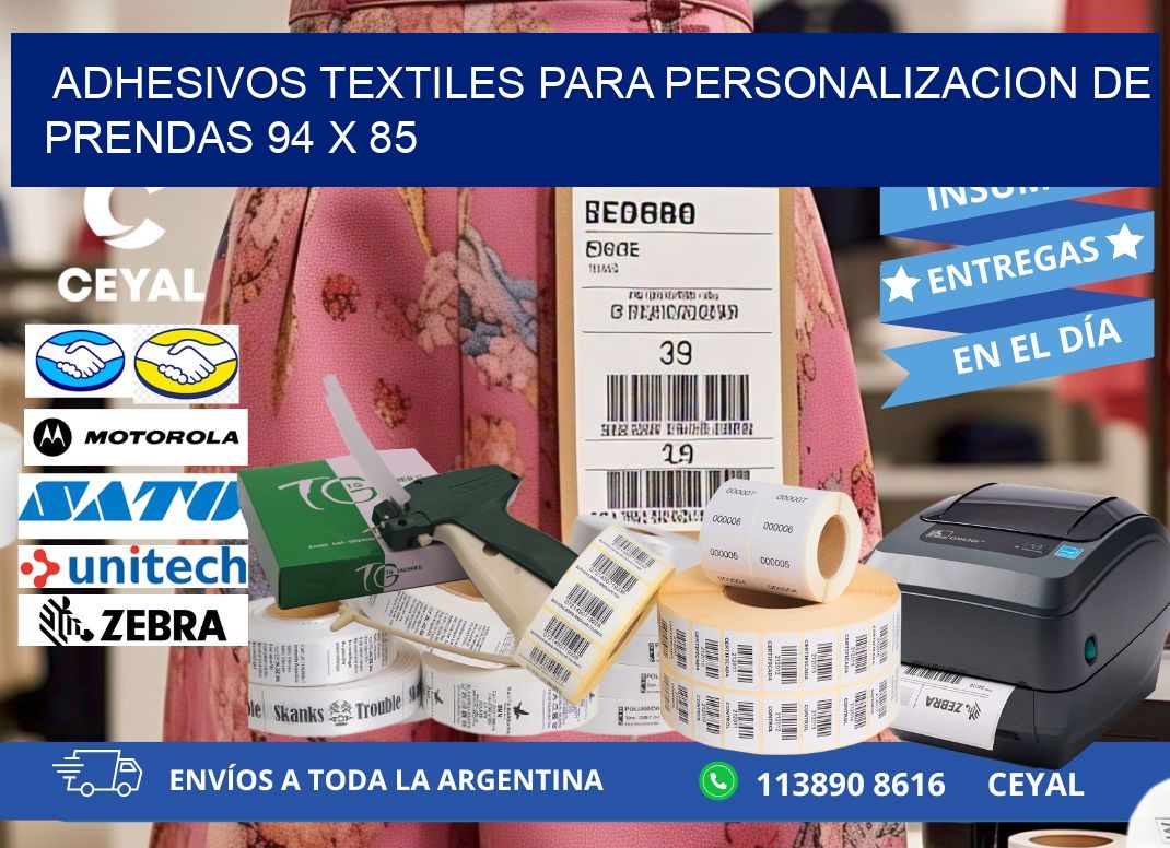 ADHESIVOS TEXTILES PARA PERSONALIZACION DE PRENDAS 94 x 85