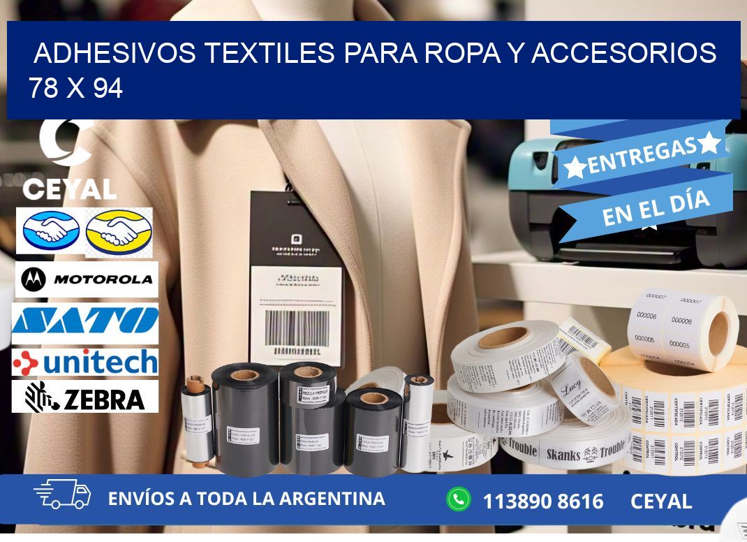 ADHESIVOS TEXTILES PARA ROPA Y ACCESORIOS 78 x 94