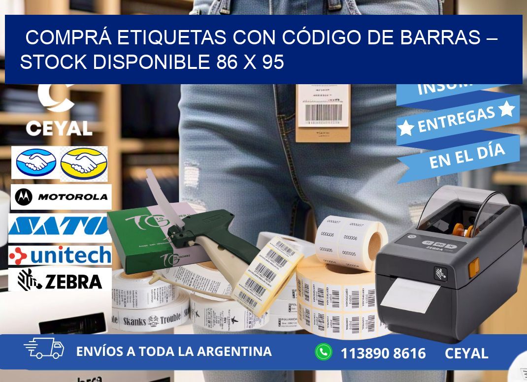 COMPRÁ ETIQUETAS CON CÓDIGO DE BARRAS – STOCK DISPONIBLE 86 x 95