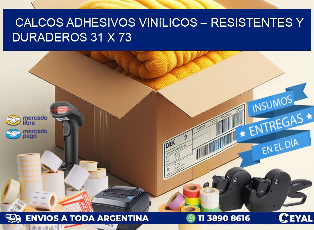 Calcos Adhesivos Vinílicos – Resistentes y Duraderos 31 x 73