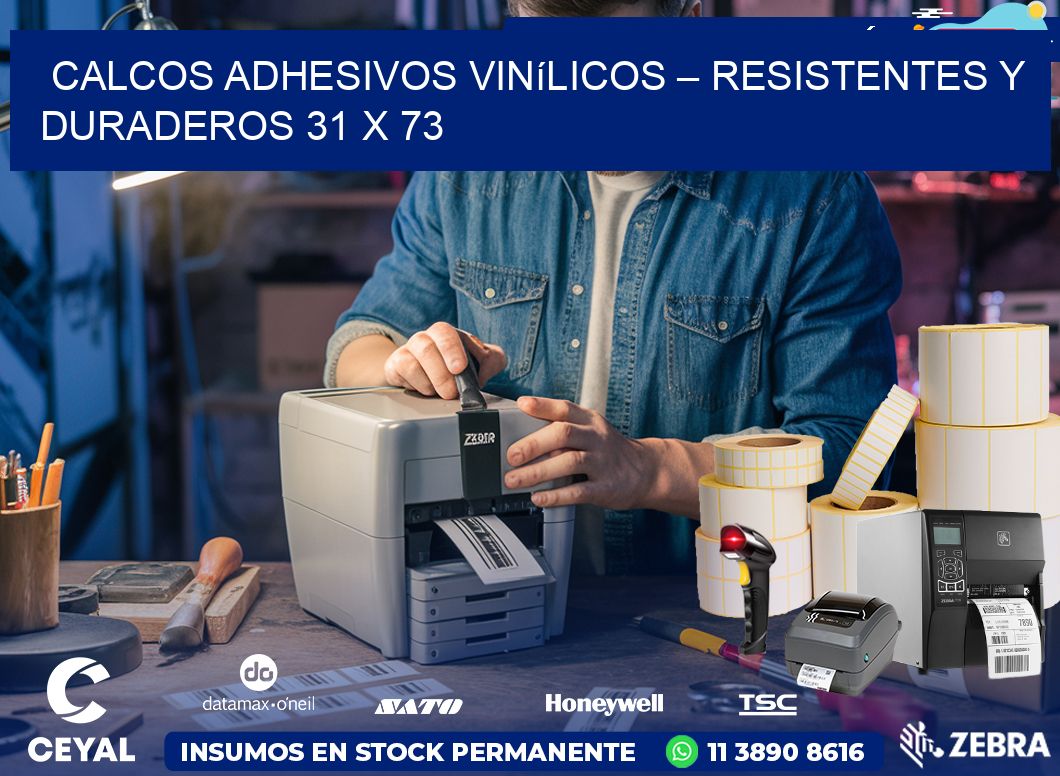 Calcos Adhesivos Vinílicos – Resistentes y Duraderos 31 x 73