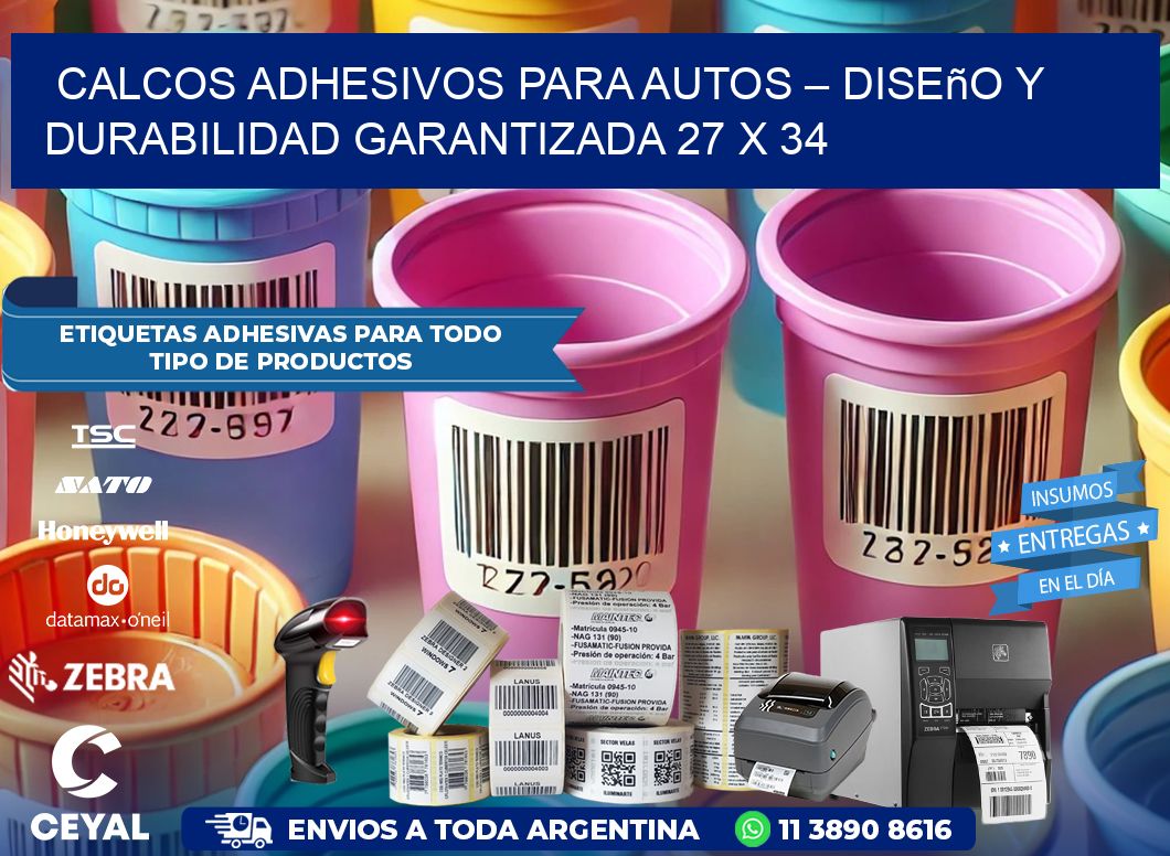 Calcos Adhesivos para Autos – Diseño y Durabilidad Garantizada 27 x 34