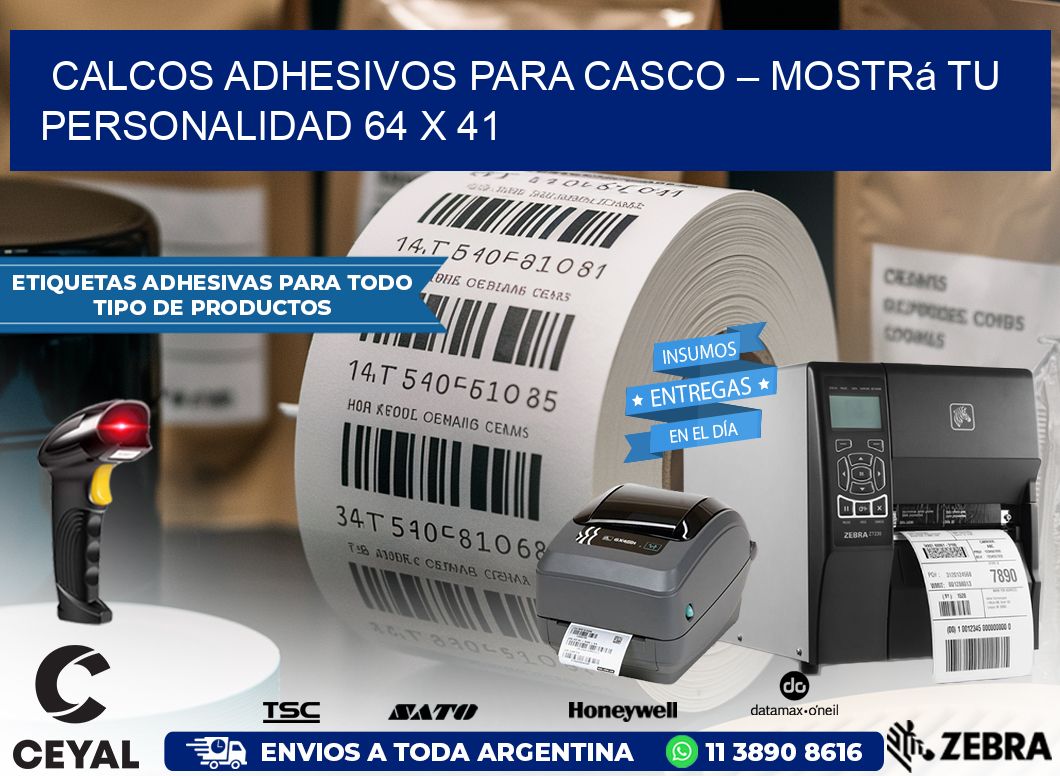 Calcos Adhesivos para Casco – Mostrá Tu Personalidad 64 x 41