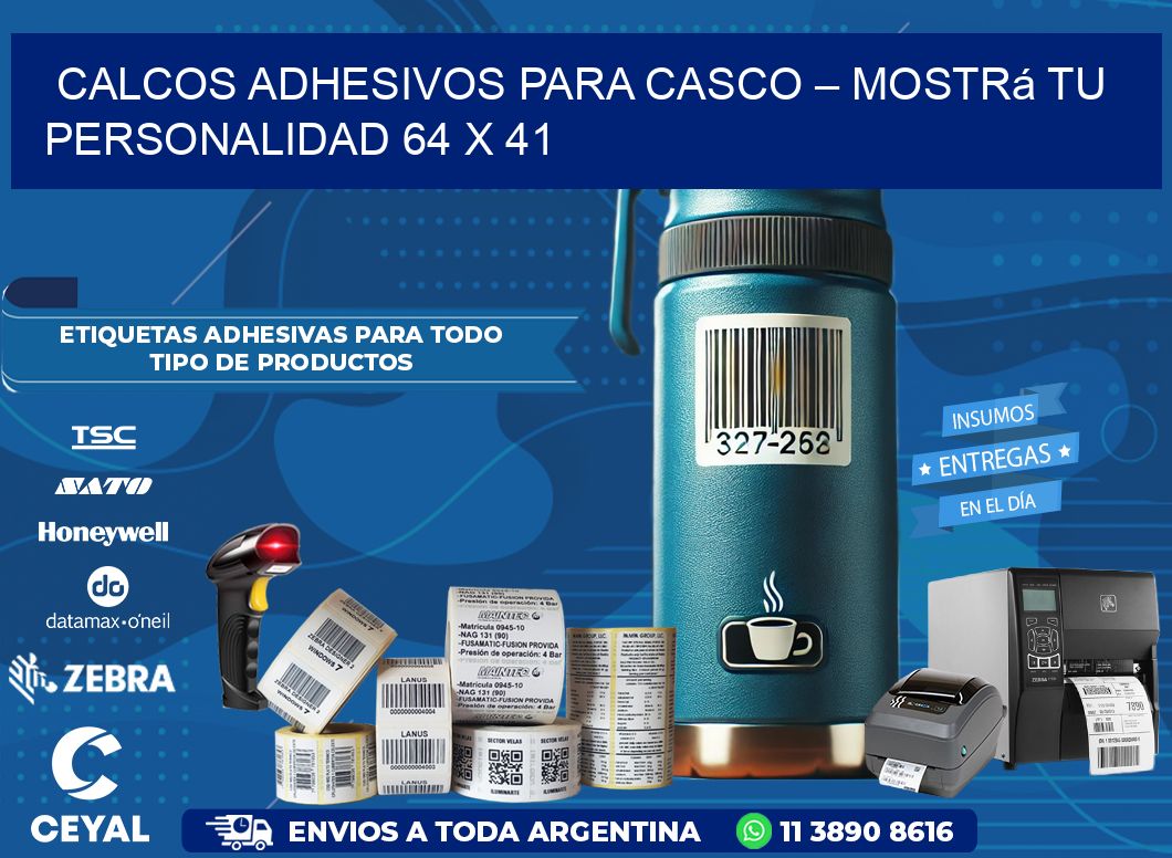 Calcos Adhesivos para Casco – Mostrá Tu Personalidad 64 x 41