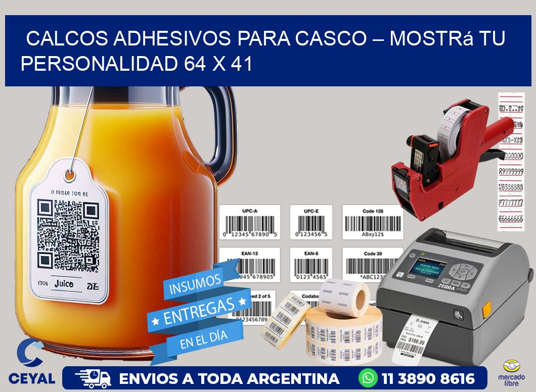 Calcos Adhesivos para Casco – Mostrá Tu Personalidad 64 x 41