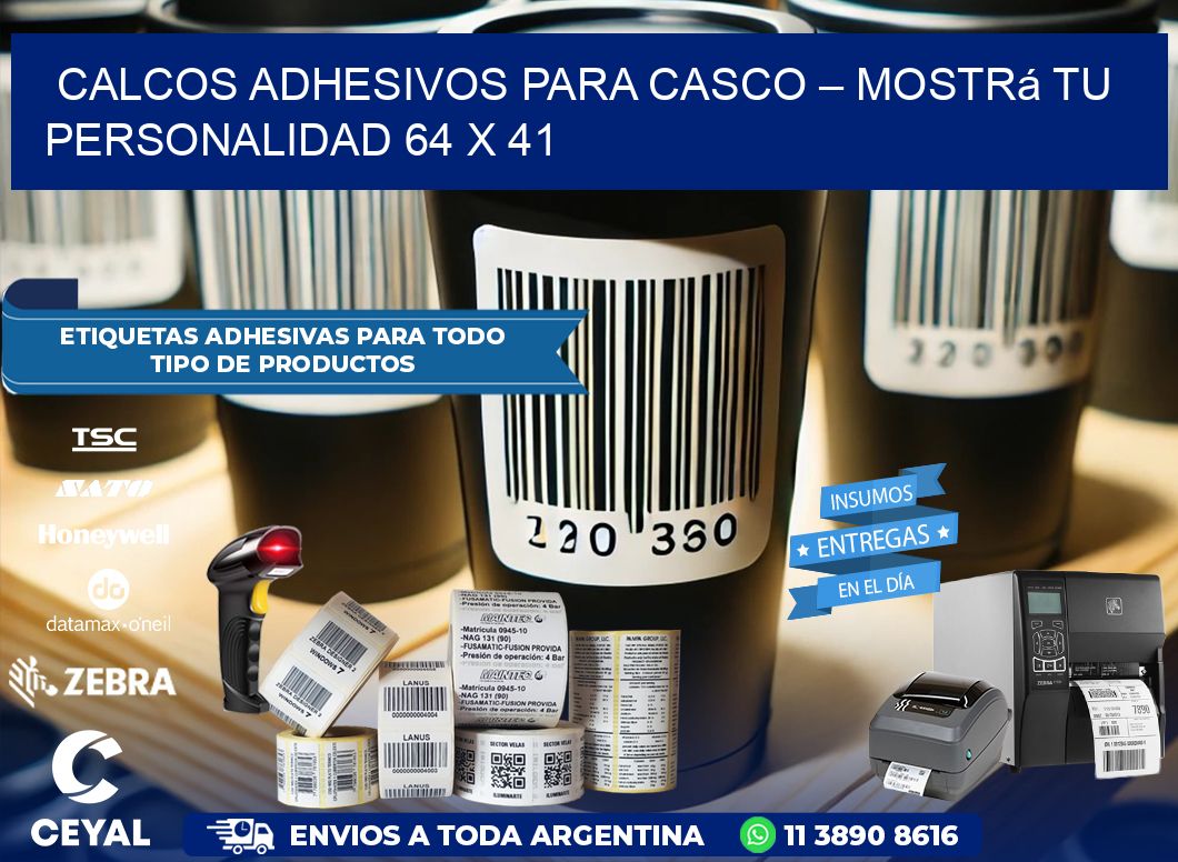 Calcos Adhesivos para Casco – Mostrá Tu Personalidad 64 x 41