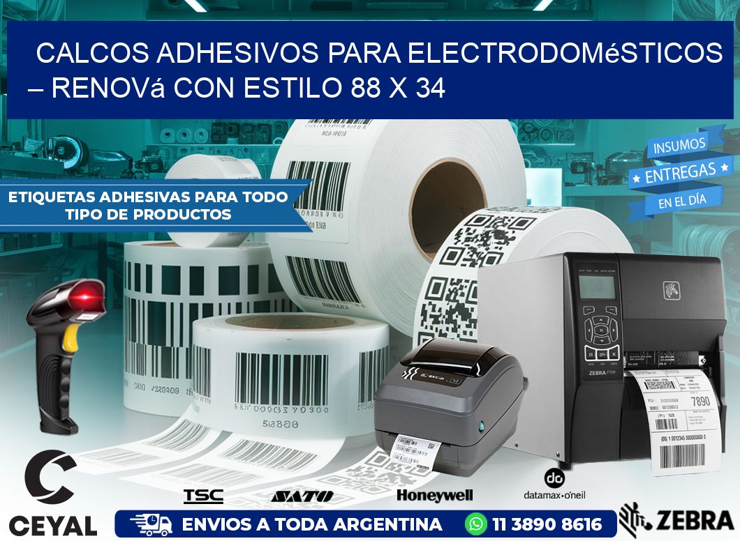 Calcos Adhesivos para Electrodomésticos – Renová con Estilo 88 x 34