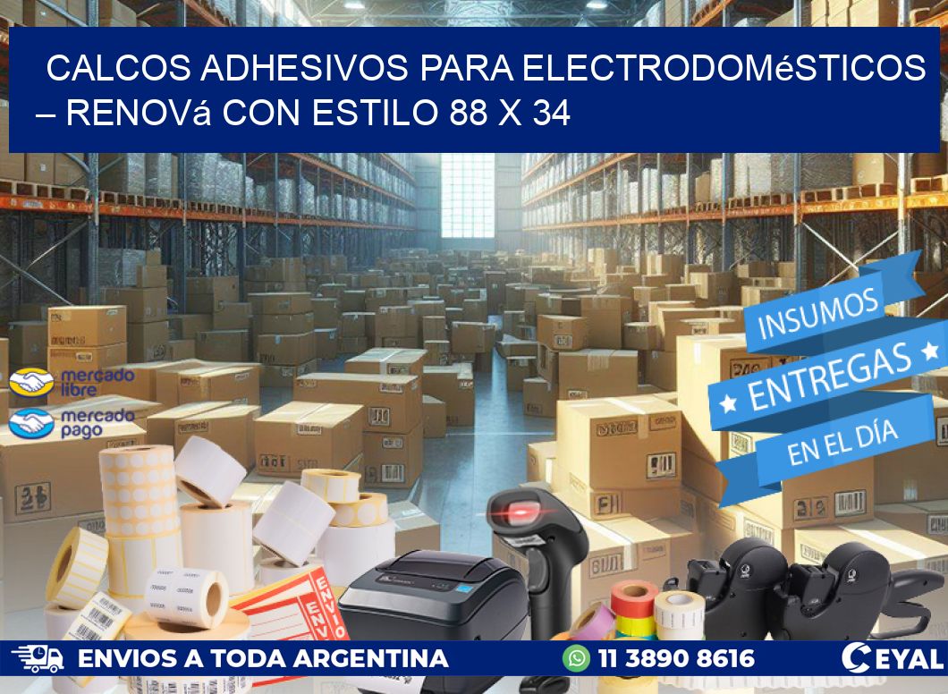 Calcos Adhesivos para Electrodomésticos – Renová con Estilo 88 x 34