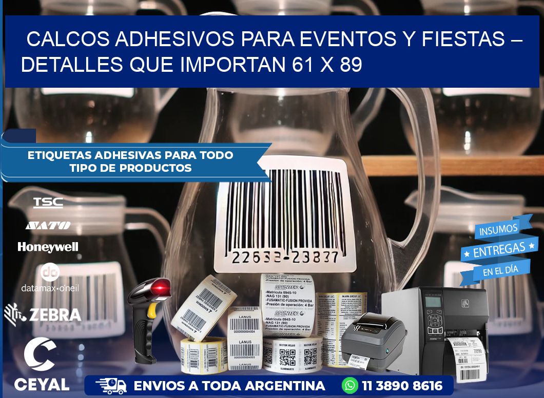 Calcos Adhesivos para Eventos y Fiestas – Detalles que Importan 61 x 89