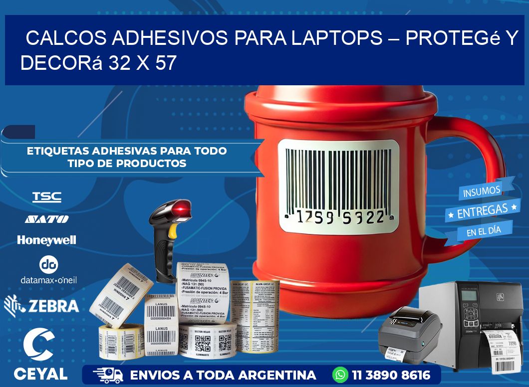 Calcos Adhesivos para Laptops – Protegé y Decorá 32 x 57