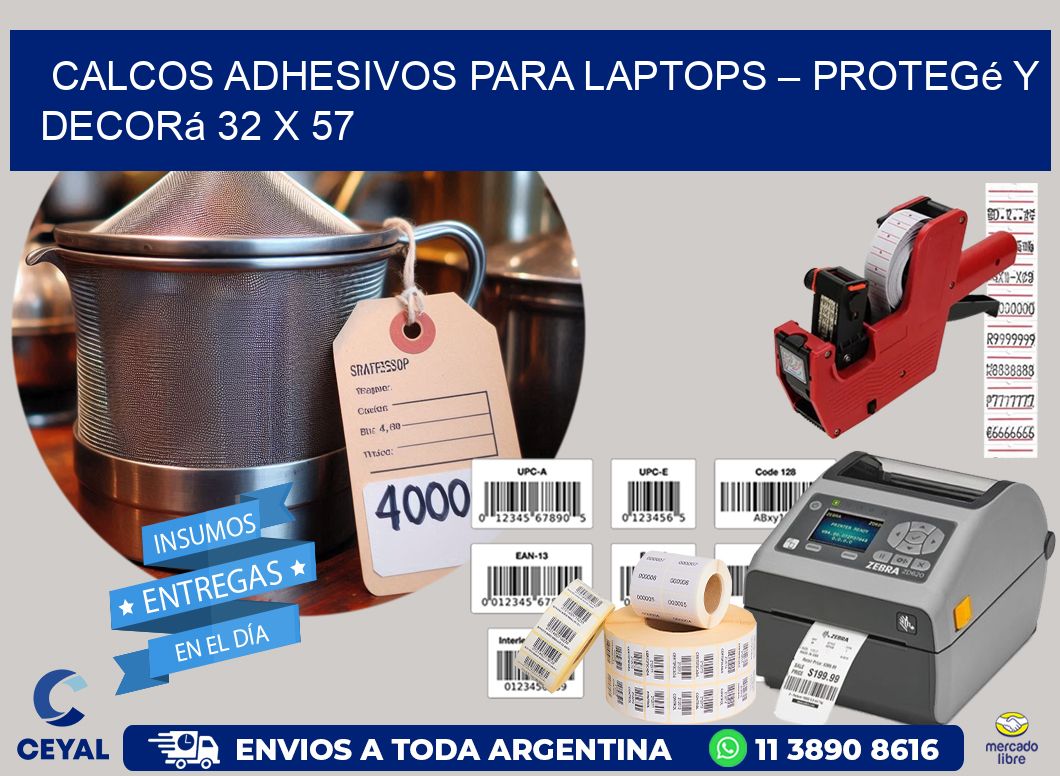 Calcos Adhesivos para Laptops – Protegé y Decorá 32 x 57