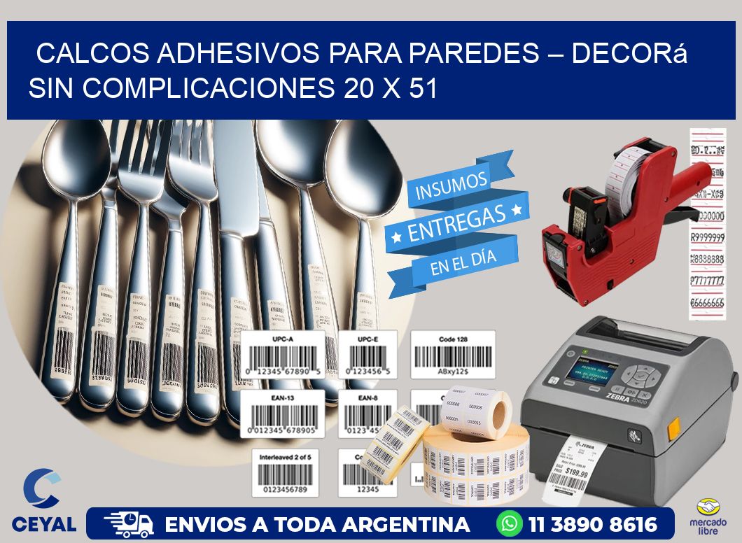 Calcos Adhesivos para Paredes – Decorá sin Complicaciones 20 x 51