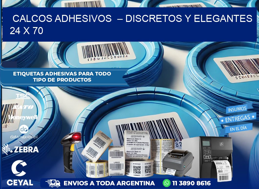 Calcos Adhesivos  – Discretos y Elegantes 24 x 70
