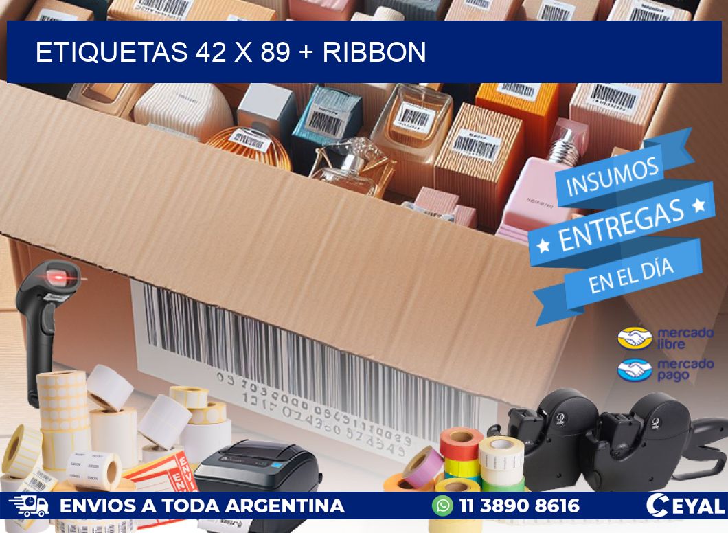 ETIQUETAS 42 x 89 + RIBBON