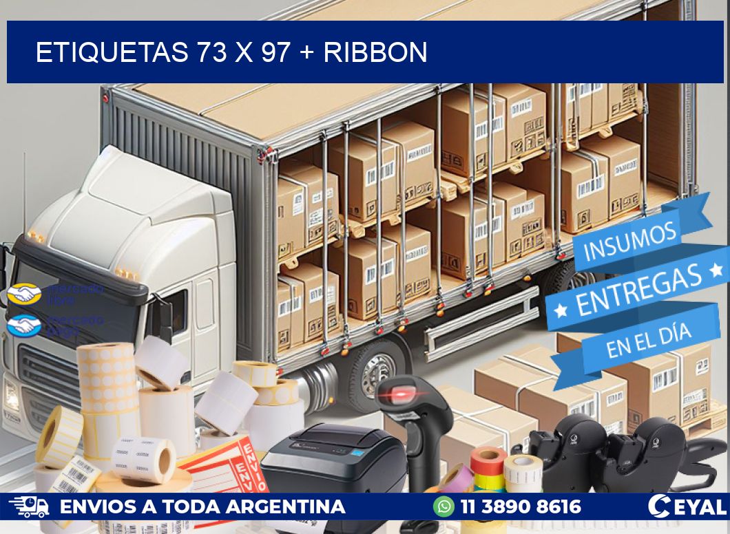 ETIQUETAS 73 x 97 + RIBBON