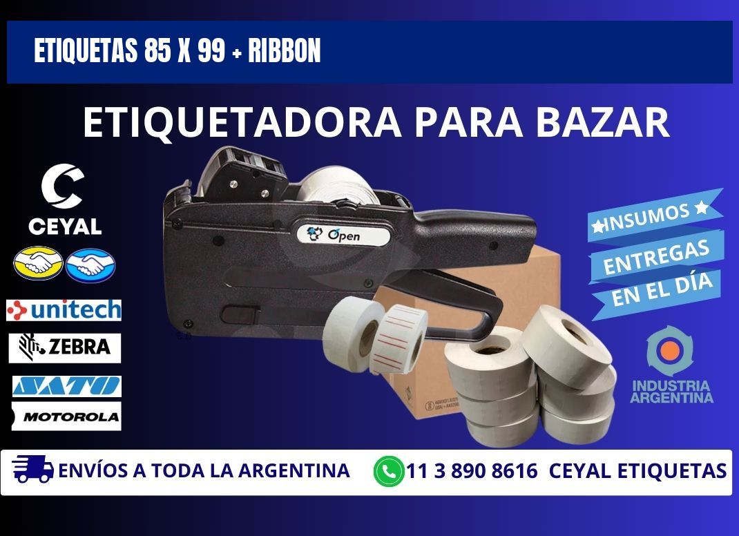 ETIQUETAS 85 x 99 + RIBBON