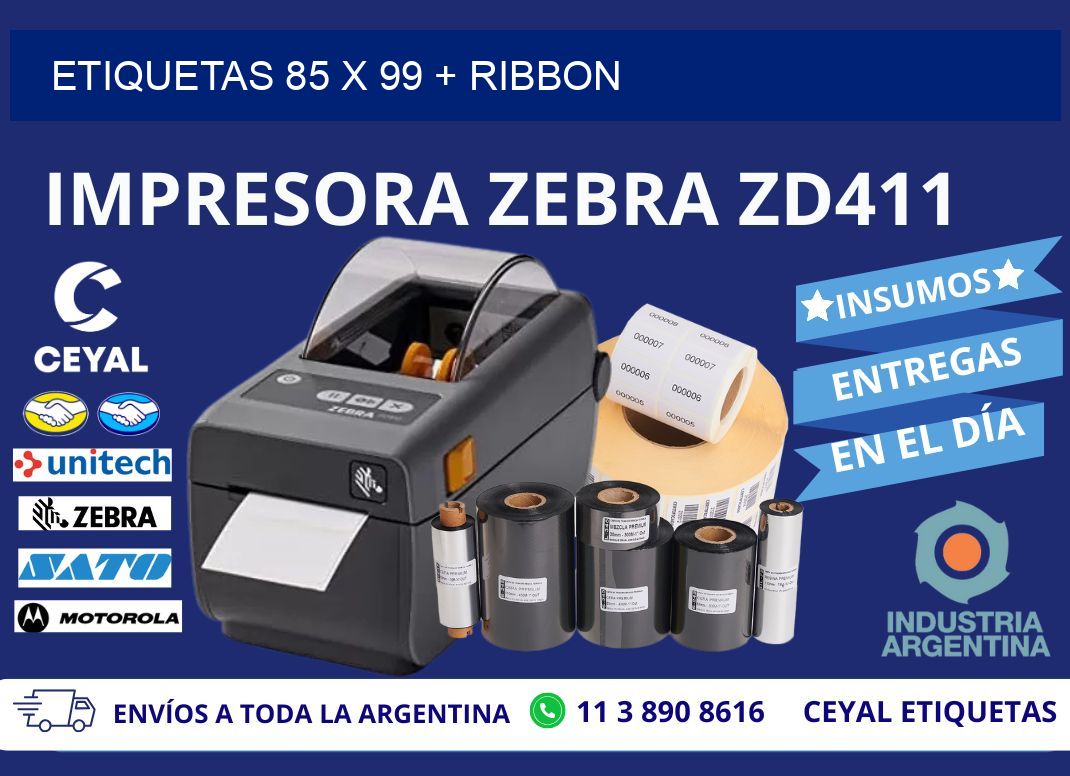 ETIQUETAS 85 x 99 + RIBBON
